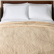 Better Homes & Gardens Paisley Medallion Cotton Quilt, Full/Queen, Yellow Butter, Scalloped Edges