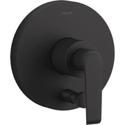 Kohler T97019-4-BL Avid 1-Handle Valve Handle Trim Kit in Matte Black (Valve Not Included)
