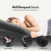 Honeydrill Inflatable Sofa Air Couch, 5-in-1 Multi-Function, Full Size 78in x 54in x 24in, Black, PVC