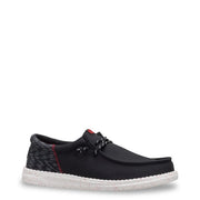 HEYDUDE Wally Funk Jersey Jacquard Men's Slip-On Loafers, Lightweight Cushioned, Black/Multi, Size 13 Medium, 44316