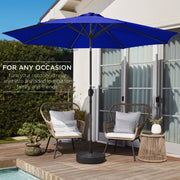 Best Choice Products 10ft Steel Market Patio Umbrella with Crank Handle, Push Button Tilt, 6 Ribs, Resort Blue, SKY6700