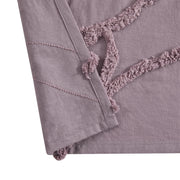 Beautiful by Drew Barrymore Rose Pink Botanical Branch Chenille Cotton Shower Curtain, 72 x 72 Inch