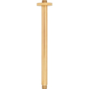 Signature Hardware 948958-12 Round Ceiling-Mount Shower Arm Brushed Gold