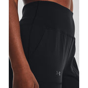 Under Armour Womens Motion Joggers, Tapered Leg Fit, Black Jet Gray, Small, 27in Inseam, 1375077