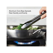 KitchenAid Stainless Steel Induction Frying Pan, 12 inch, Brushed Stainless Steel