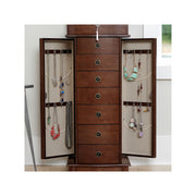 Hives and Honey 6008-950 Nora Standing Brown Wood Jewelry Armoire Jewelry Chest - Walnut