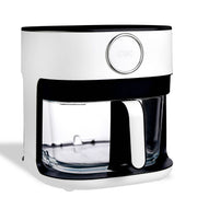 Cook With Color WGAF55 CRM Air Fryer, 5.5Qt Glass Basket, 1400W, 8 Presets, Adjustable Temperature, White
