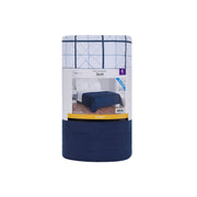 Mainstays Emmett Plaid Quilt, King, Reversible Blue and White Microfiber, Lightweight Bedding