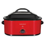 Hamilton Beach 22 Quart Electric Roaster Oven, Red, Removable Pan, Lift-Out Rack, 32235