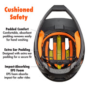 Ozark Trail Adult Full-Face Mountain Bike Helmet, Lightweight Ventilated Design, Black, Size L, Adjustable Fit