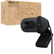 Logitech 960-001579 Brio 105 Full HD 1080p Business Webcam with Auto-Light Balance, Graphite