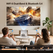 Magcubic Portable Projector, HY350max, Native 1080P Full HD with 8K Support, 900 ANSI Lumens, Auto Focus, Auto Keystone, Android 14, WiFi 6, Bluetooth 5.4