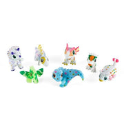 Crayola Scribble Scrubbie Pets Dinosaur Glow Combo Pack, 7 Dinosaur Toys with 8 Washable Markers and Brush, Glow in the Dark, Multi, 747702