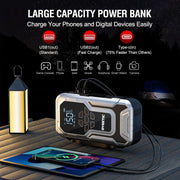 Dyeetic D18 Jump Starter with Air Compressor, 3500A Peak Current, 150PSI Tire Inflator, Portable Car Battery Booster, Lithium-Ion