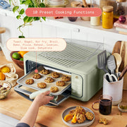 Beautiful 19330 Infrared Air Fry Toaster Oven, 9-Slice, 1800 W, Sage Green by Drew Barrymore