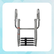 Winibo 4Step Boat Ladder, 304 Stainless Steel, Telescoping Folding Pontoon Ladder with Slip-Proof Steps and Extra Tall Handrails, 600 lb Capacity, 8341SH