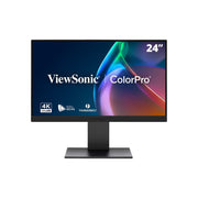 ViewSonic VP2488-4K 24 in. 4K UHD IPS Monitor with 100% sRGB, 98% DCI-P3, Pantone Validated, Thunderbolt 4 with 100W Power Delivery, USB-C, HDMI, DisplayPort