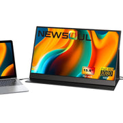 Newsoul 15.6 Inch 1080P IPS HDR Portable Monitor Laptop Screen Extender W/ HDMI USB-C