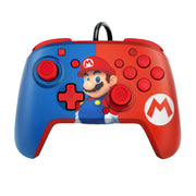 PDP 500-134-NA-C1MR-1 Faceoff Audio Wired Power Pose Mario Nintendo Switch Controller