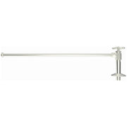 Brasstech 481X Angle Supply Kit, 1/2 IPS Inlet, 1/2 O.D. Compression Outlet, 20-Inch Flat Head Rigid Supply Tube, Polished Nickel Cross Handle