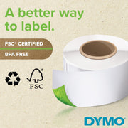 Dymo Authentic LW Mailing Address Labels, White, 1-1/8 in x 3-1/2 in, 24 Rolls of 350 Labels (8,400 Total)