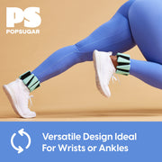 Popsugar Flex Wrist/Ankle Weights, 1lb Each, Set of 2, Teal Blue