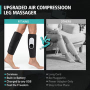 AITREE Cordless Leg Massager, Calf Compression Wraps with 3 Heat Levels, 3 Massage Modes, Adjustable Fit, Rechargeable, 2 Pieces