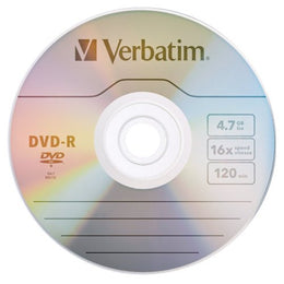 Verbatim VER95102 DVD-R Discs, 4.7GB, 16x, Spindle, Silver, 100/Pack