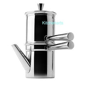 Ilsa Stainless Steel Neapolitan Coffee Maker, 9-Cup Capacity, Flip Drip Method, Induction Compatible, 0008-09