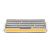 Plano EDGE 3700 Premium Thin Fishing Tackle Utility Box, Clear Yellow, Waterproof, Rust-Resistant, 14 in x 9 in x 1.38 in PLASE371