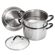 Tramontina Stainless Steel 3 Quart Steamer and Double Boiler 4-Piece Set