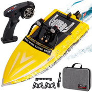 Bruce & Shark WL917 Remote Control Boat, 10MPH High-Speed Jet Propulsion, 2.4GHz Pistol Grip Remote, LED Search Light