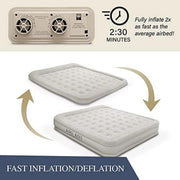 King Koil KK16C4BG29337 Luxury 16in California King Air Mattress with Built-in Pump California King Beige