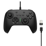 Onn Game Wired Controller with Dual Vibration Motors and Turbo Button for Nintendo Switch 2 Black