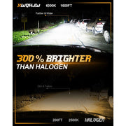 XWQHJW LED Headlight Bulbs, 90W, 6500K White Light, Aviation Aluminum, Plug and Play, 2 Pair Set for Chevy K1500 Suburban 1992-1999 V4 Series-90059006