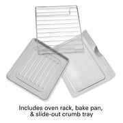 Hamilton Beach 31143 4-Slice Countertop Toaster Oven with Bake Pan, Stainless Steel