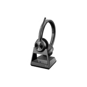 Poly Savi 7320 UC Stereo Wireless Headset with Active Noise Cancellation, USB Type-A, Bluetooth, On-Ear, Black