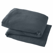 Better Homes & Gardens 3-Piece Grey Waffle Comforter Set, Full/Queen, Soft Washed Cotton-Polyester Blend, Reversible Design