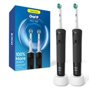 Oral-B Pro 500 Electric Toothbrush, Advanced 2D Cleaning Action, Black, Rechargeable, with Precision Clean Brush Head, for Adults and Children 3+
