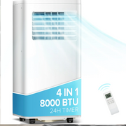 KISSAIR NPL6-05C/X1E 5000 BTU (8000 BTU ASHRAE) Portable AC 3-in-1 with Dehumidifier/Fan/Sle