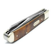 Buck Knives 382 Trapper C Folding Pocket Knife, Dual 2.63 in Clip and Spey Blades, Brown Handle, 3.5 in Closed Length