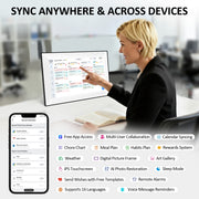 Jazeyeah 10.1 Digital Calendar Planner, Touchscreen FHD 1080p Display, Family Scheduling, Chore Rewards, Meal Planning, C004
