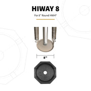 SnapPad HiWay RV Leveling Pads, Permanent Jack Stabilizers for 8 Inch Round Jack Feet, Heavy Duty Recycled Rubber, Anti-Slip, Water Drainage, 4-Pack