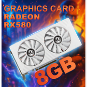 SOYO RX580 AMD Radeon Gaming Graphics Card, 8GB GDDR5, 256-Bit, Dual-Fan Cooling, White