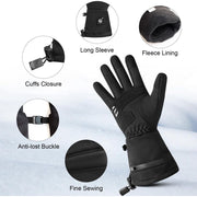 Savior Heat S18 Heated Glove Liners, 7.4V Rechargeable Winter Gloves with Touchscreen Compatibility, Waterproof