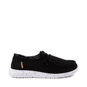 Heydude Women's Wendy Basic Canvas Slip-On Shoes, Lightweight Casual Loafer with Removable Foam Insole, Black Odyssey, Size 11, 40053