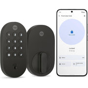 Yale Smart Door Lock with Matter Technology, Keyed Push Button, IPX5 Weather Resistant, ANSI/BHMA Grade 2, Matte Black, YRD510-MT1-BLK
