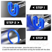 Nobrand Hydraulic Seal Installation Tools Kit, 3 Pack Small Medium Large Sizes, Stainless Steel and Plastic, for Cylinder Piston Repair KJ00019-SYY