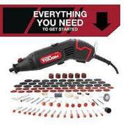 Hyper Tough AQ25025A 1.5 Amp Corded Rotary Tool, Variable Speed with 105 Rotary Accessories & Storage Case