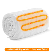 Serwall King Size Heated Mattress Pad, 9 Heat Settings, Dual Controllers, Auto Shut-Off Timer, White, Fits Mattresses up to 21 in